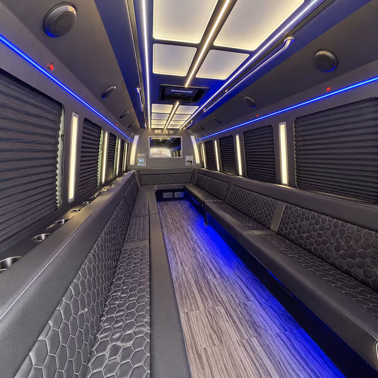 keller 30 passenger party bus interior