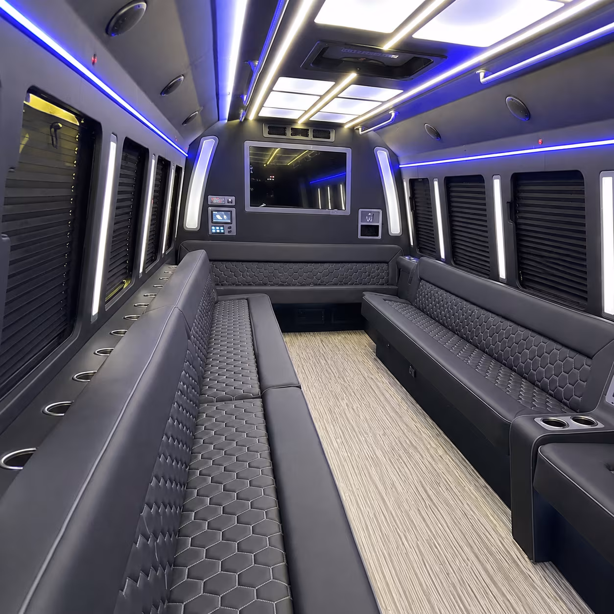 keller 40 passenger party bus inside