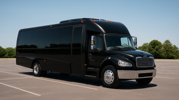 Exterior of Charter Bus Company Keller's 25 Passenger Mini bus in Keller