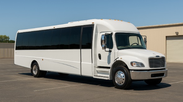 Exterior of Charter Bus Company Keller's 28 Passenger Mini bus in Keller