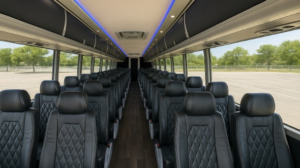 keller 54 passenger charter bus interior