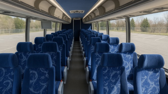 keller 55 passenger charter bus inside