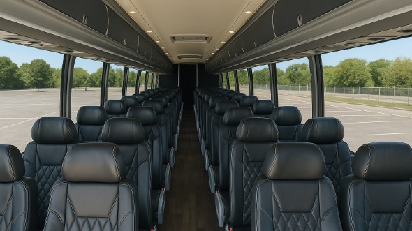 keller 56 passenger charter bus inside