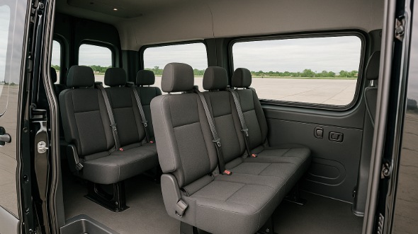 keller sprinter van with driver inside