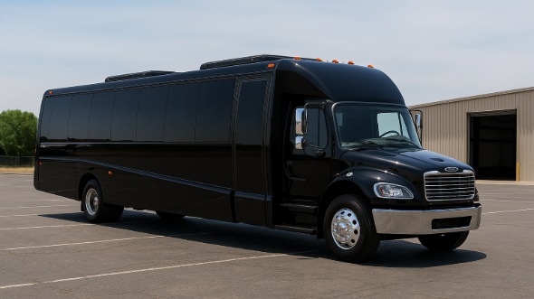 Exterior of Charter Bus Company Keller's Party Bus in Keller